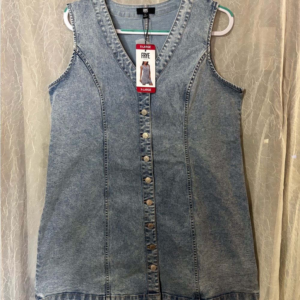 Frye Blue Denim Sleeveless Dress